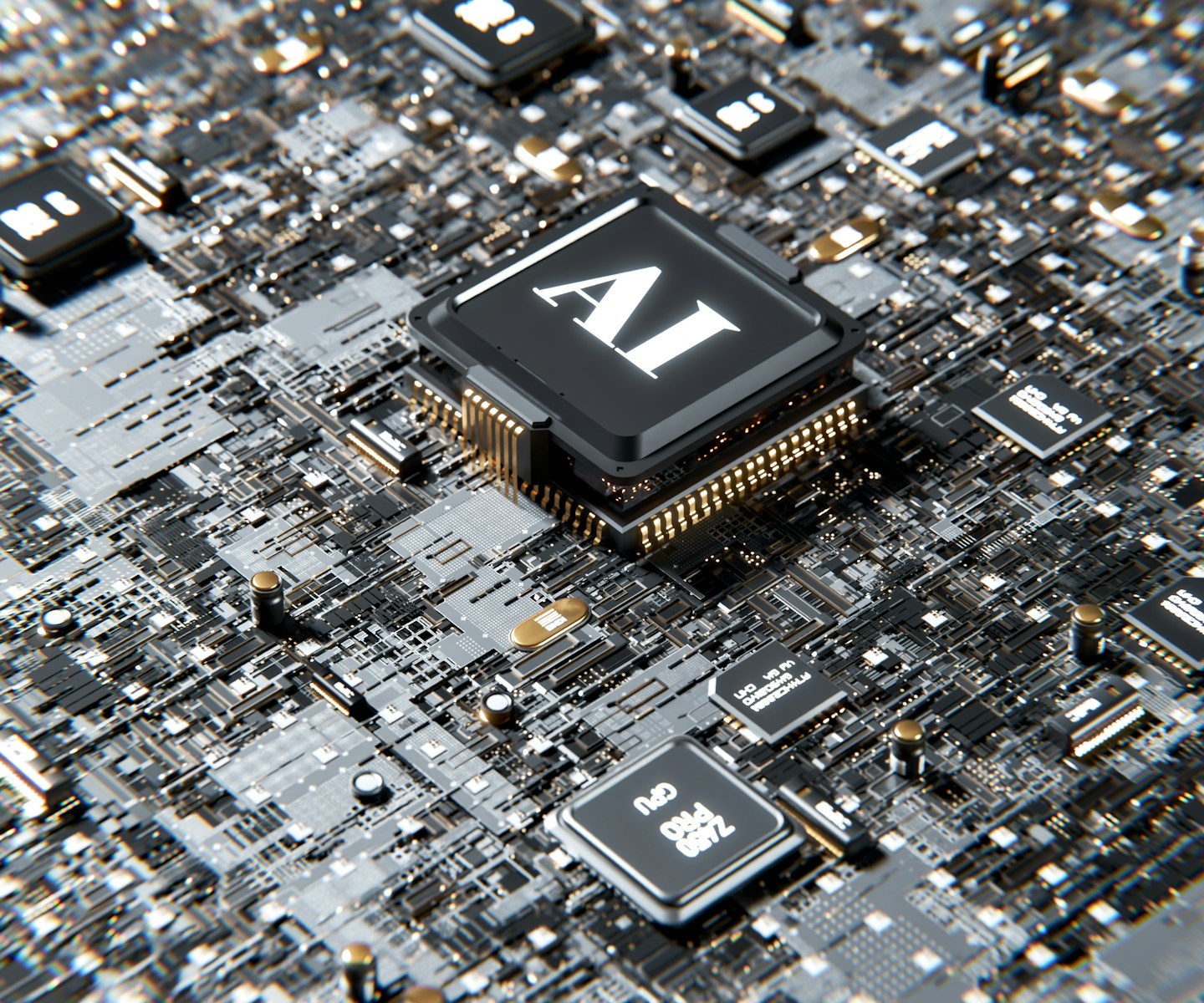 Photo by Igor Omilaev a computer chip with the letter a on top of it